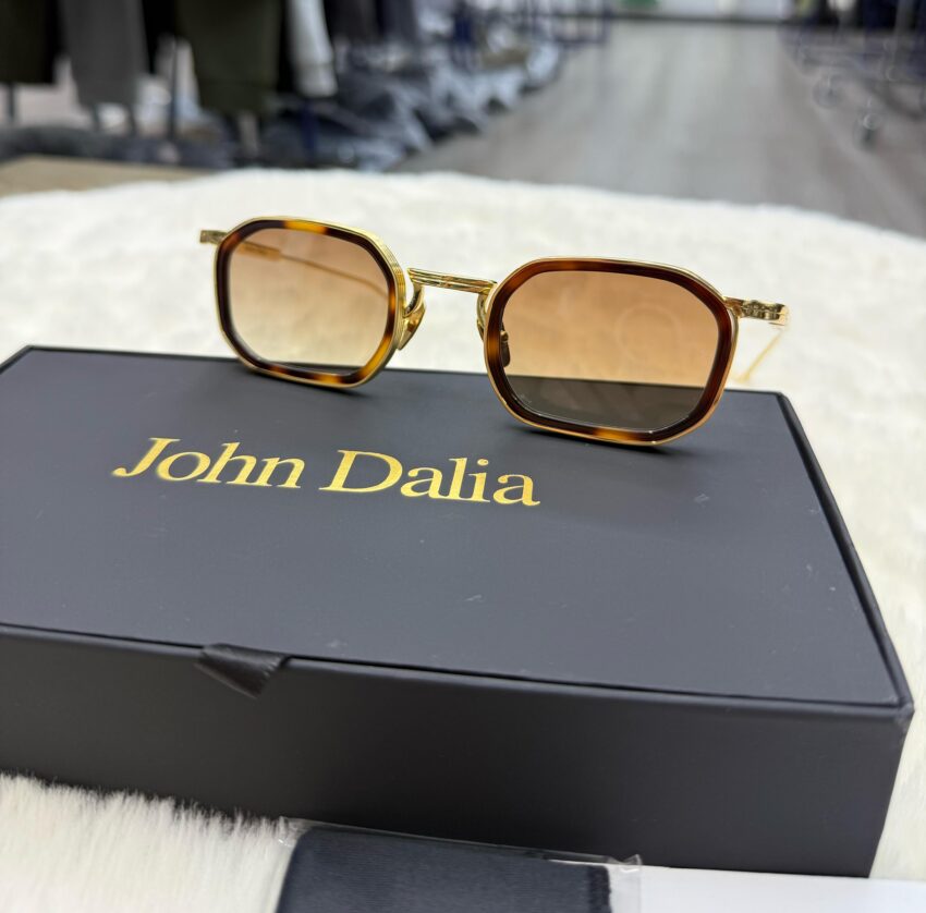 John Dalia Samuel Gold Bruine Rand Bruine Glazen - Afbeelding 2