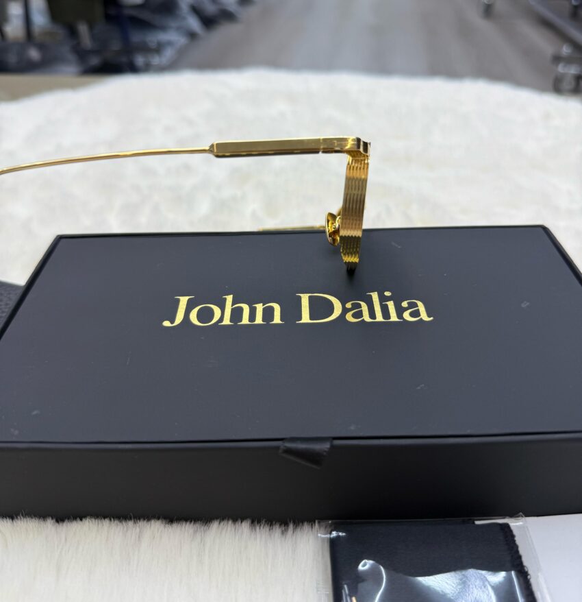 John Dalia Samuel Gold Bruine Rand Bruine Glazen - Afbeelding 3