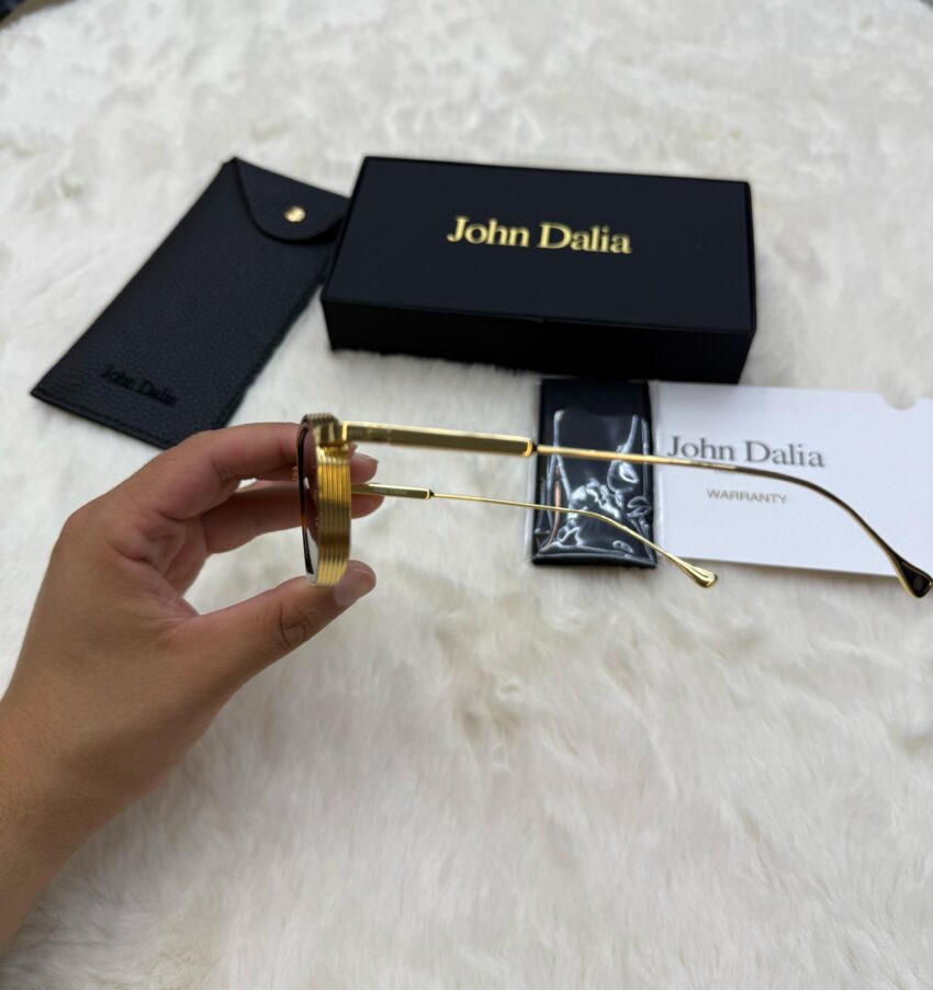 John Dalia Samuel Gold Bruine Rand Bruine Glazen - Afbeelding 5