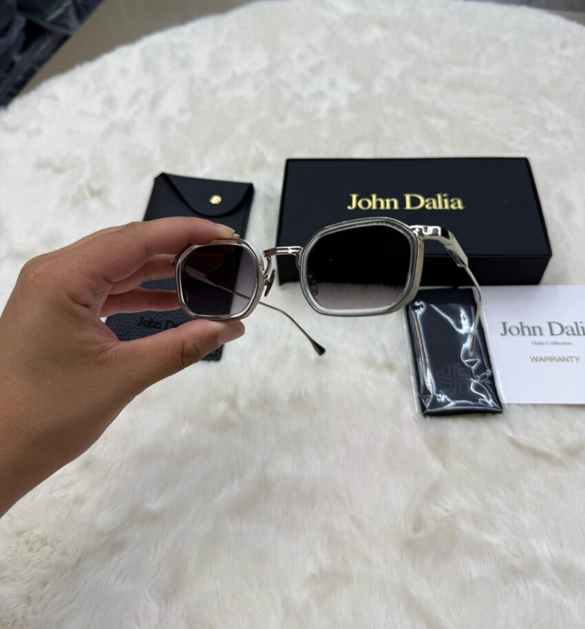 John Dalia Samuel Silver White Rand Blue Glasses - Afbeelding 2