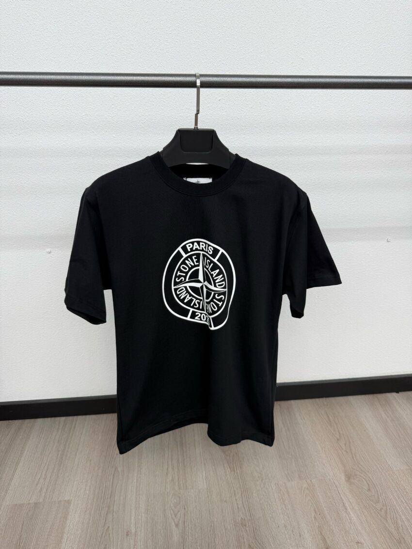Stone Island Mid Logo Black T-Shirt