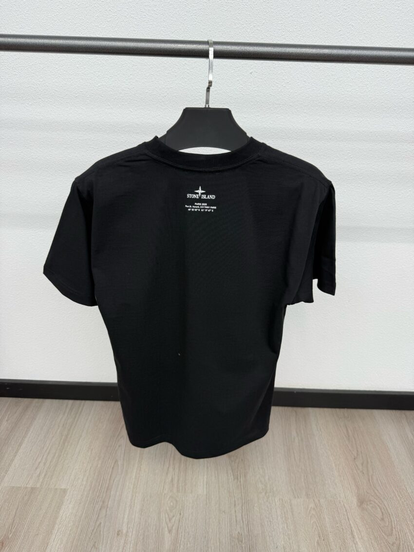 Stone Island Mid Logo Black T-Shirt - Afbeelding 2