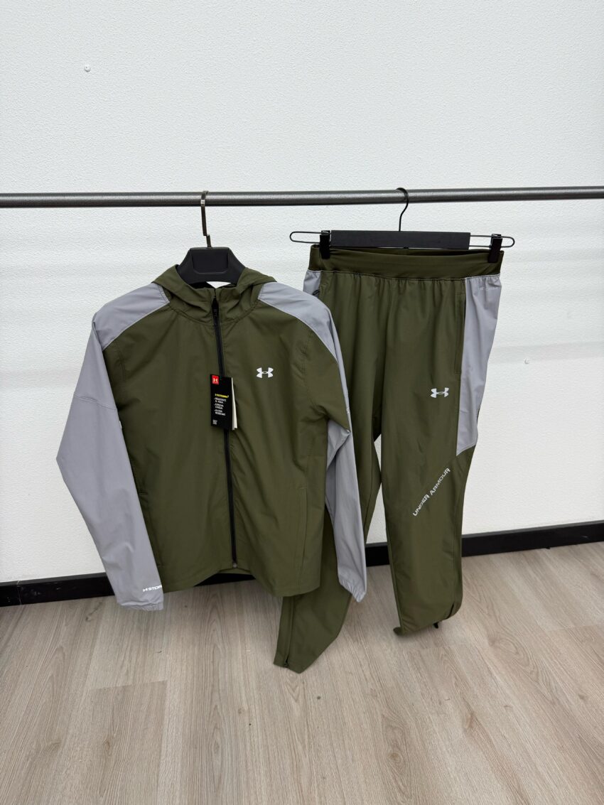 Under Armour Trainingspak Green Grey Sides