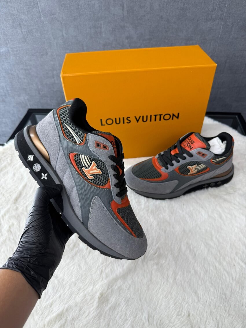 Louis Vuitton Run Away Sneakers Grey Orange