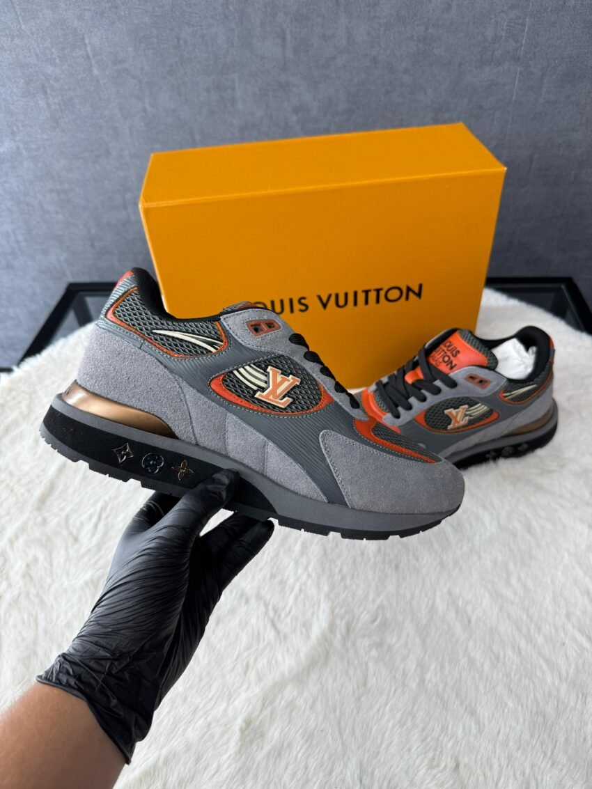 Louis Vuitton Run Away Sneakers Grey Orange - Afbeelding 2