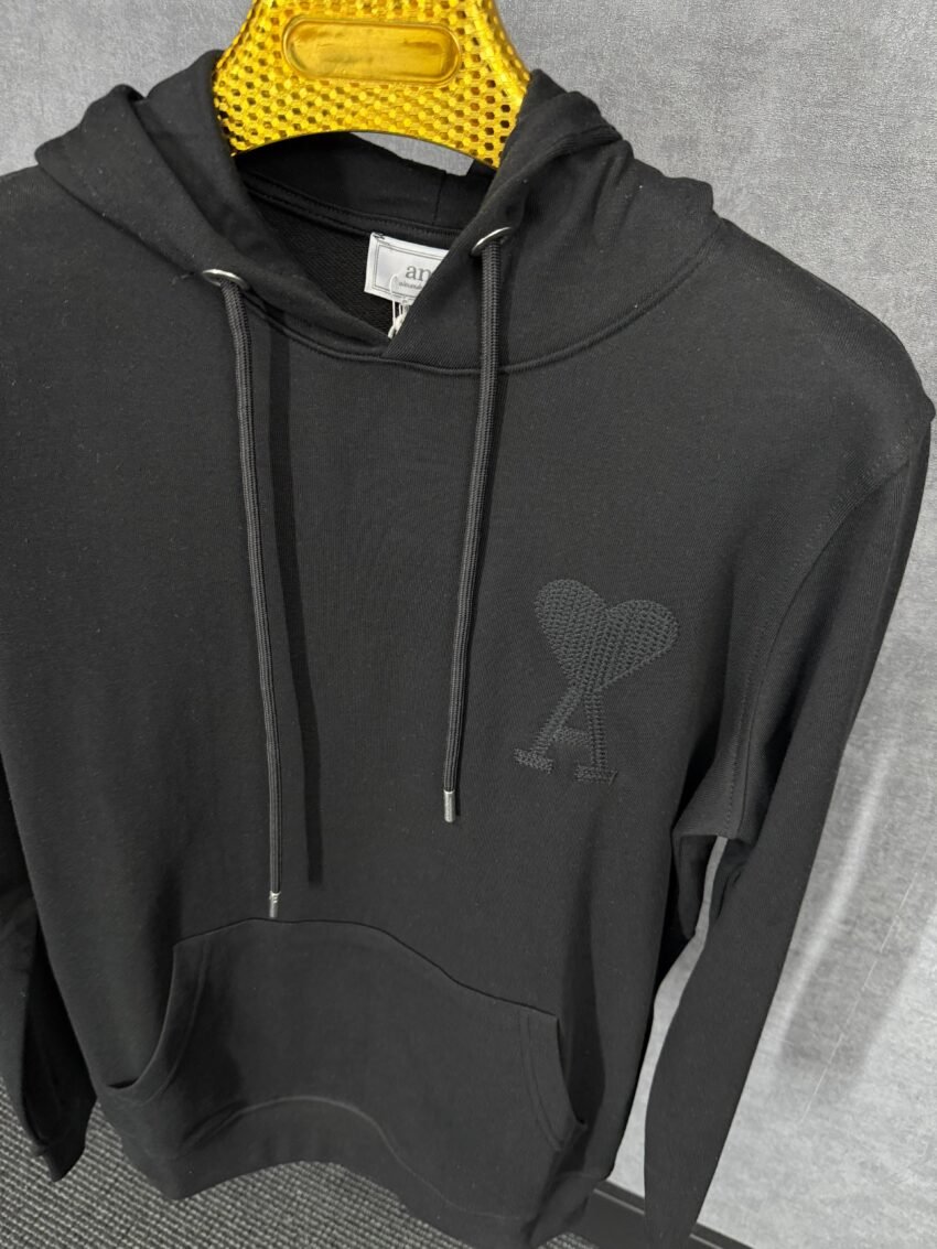 Ami Black on Black Hoody - Afbeelding 2