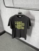 Moncler Black T-Shirt Yellow Logo Text