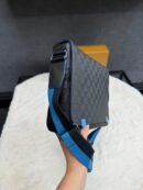 Louis Vuitton Trio Bag Black on Black Blue Blokjes