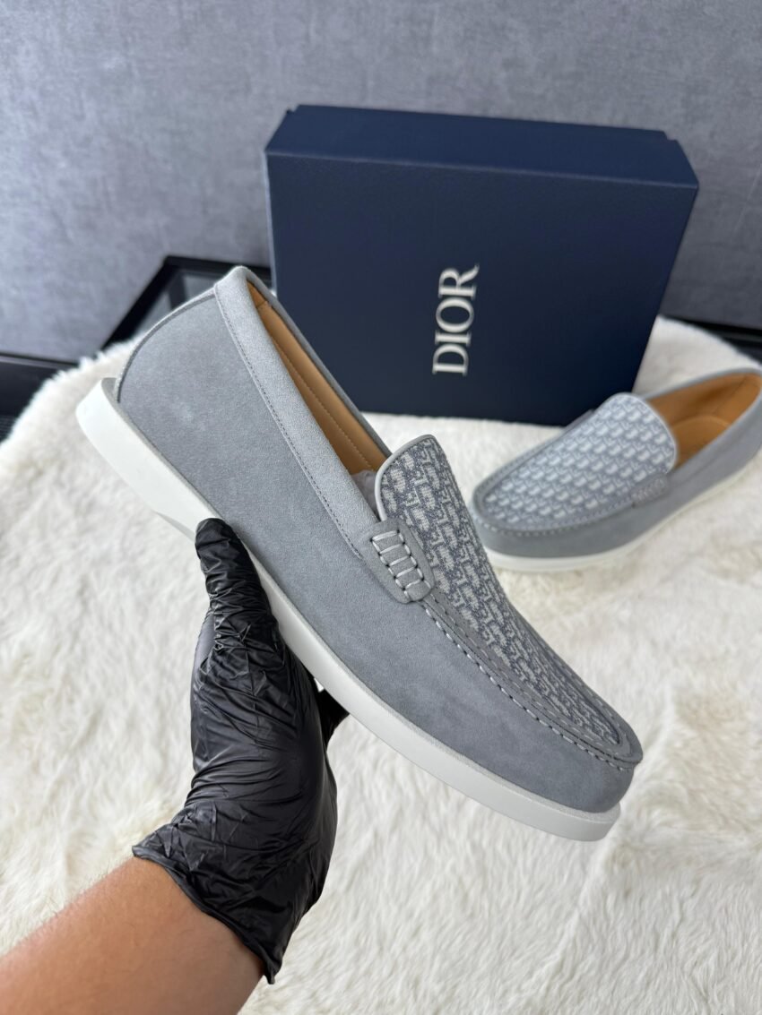 Christian Dior Grey Instappers Oblique - Afbeelding 2