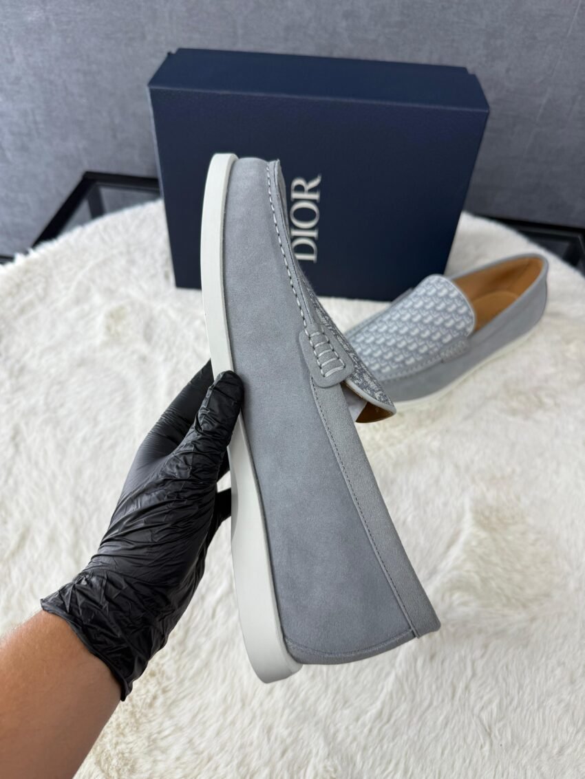 Christian Dior Grey Instappers Oblique - Afbeelding 4