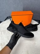 Hermes Bouncing Sneakers Black on Black Ribbels