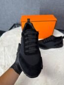 Hermes Bouncing Sneakers Black on Black Ribbels
