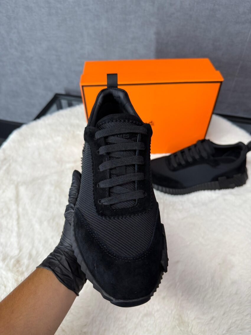Hermes Bouncing Sneakers Black on Black Ribbels - Afbeelding 3