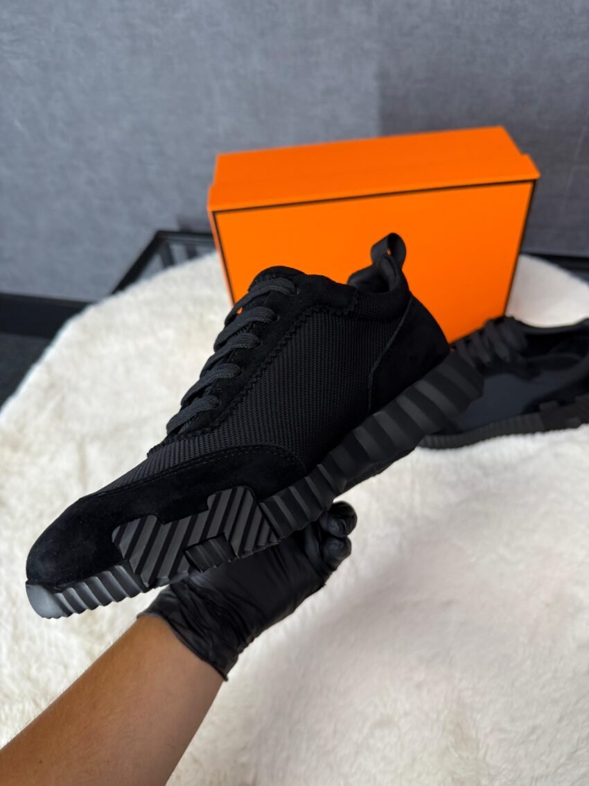 Hermes Bouncing Sneakers Black on Black Ribbels - Afbeelding 4