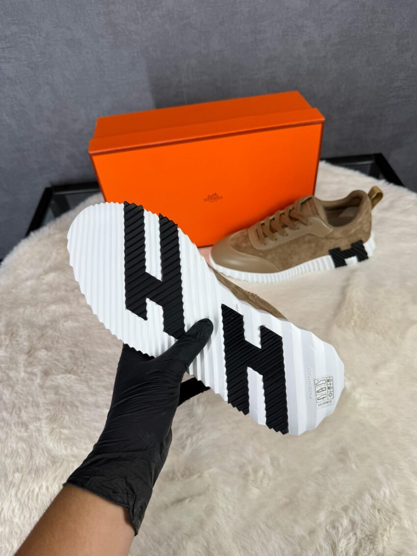 Hermes Bouncing Sneakers Brown Suede / Leather #xadv - Afbeelding 6