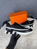 Hermes Bouncing Sneakers Black White Line