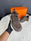 Hermes Bouncing Sneakers Brown Leather