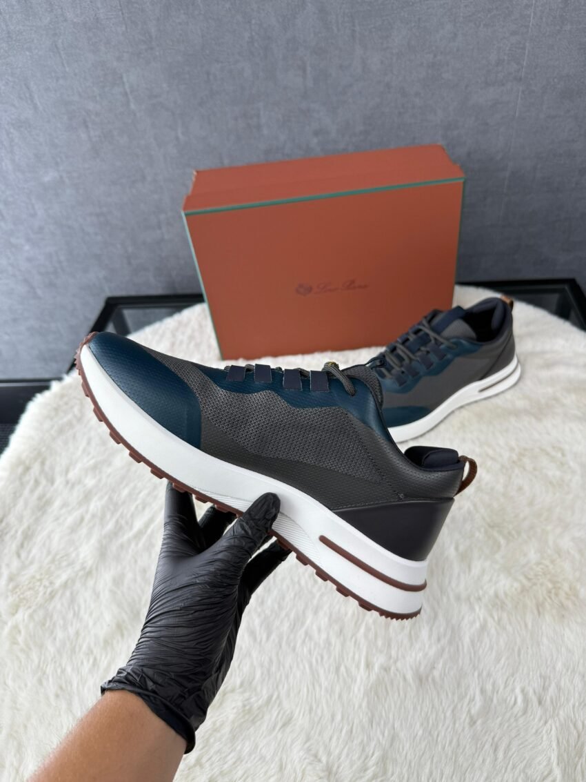 Loro Piana Walk-In Sneakers Blue Grey #xadv - Afbeelding 5