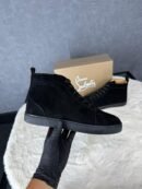 Louboutin High Sneakers Black Suede