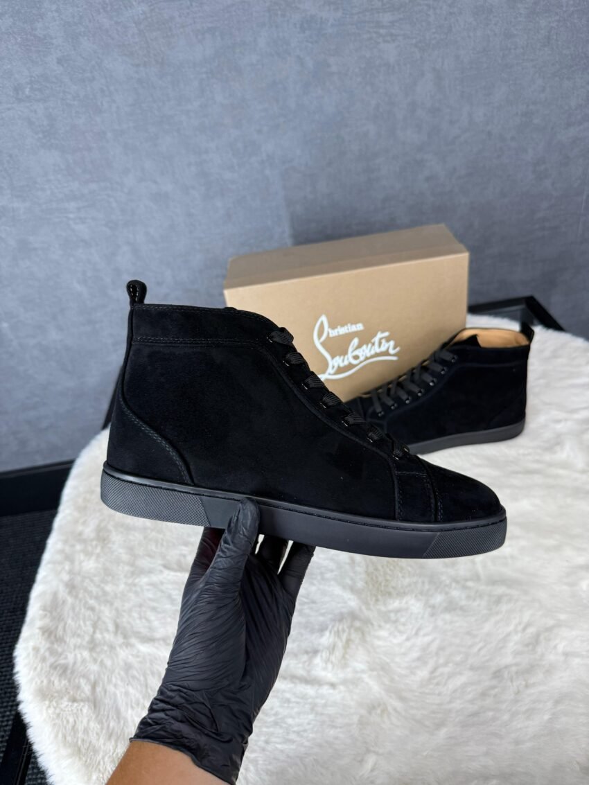 Louboutin High Sneakers Black Suede - Afbeelding 2