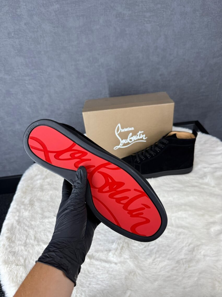 Louboutin High Sneakers Black Suede - Afbeelding 3