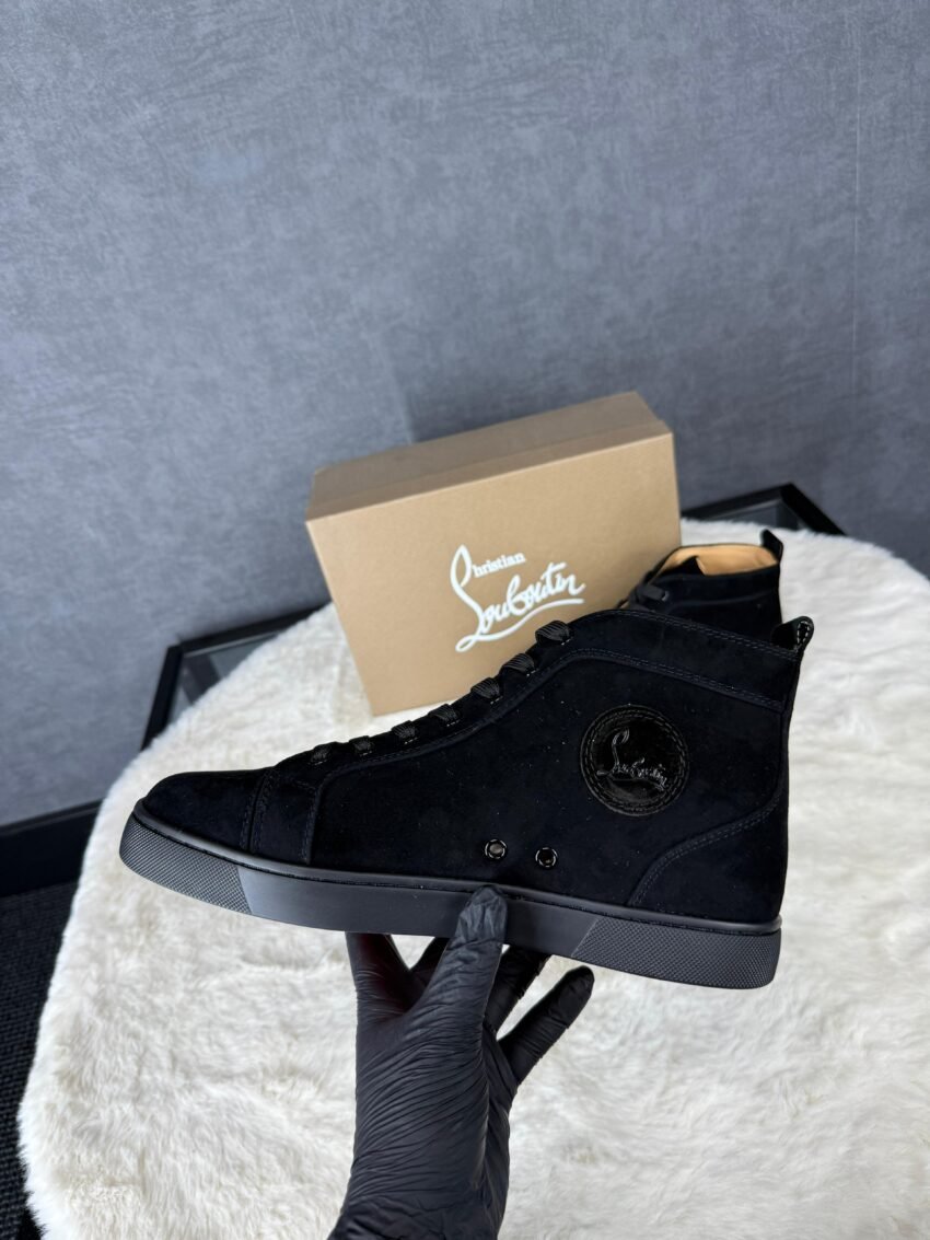 Louboutin High Sneakers Black Suede - Afbeelding 5