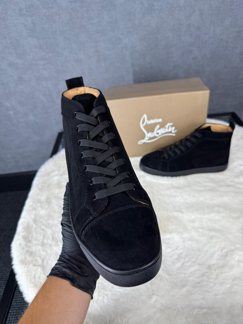 Louboutin High Sneakers Black Suede - Afbeelding 6