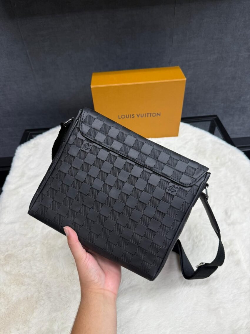 Louis Vuitton Trio Bag Black on Black Silver Blokjes - Afbeelding 2