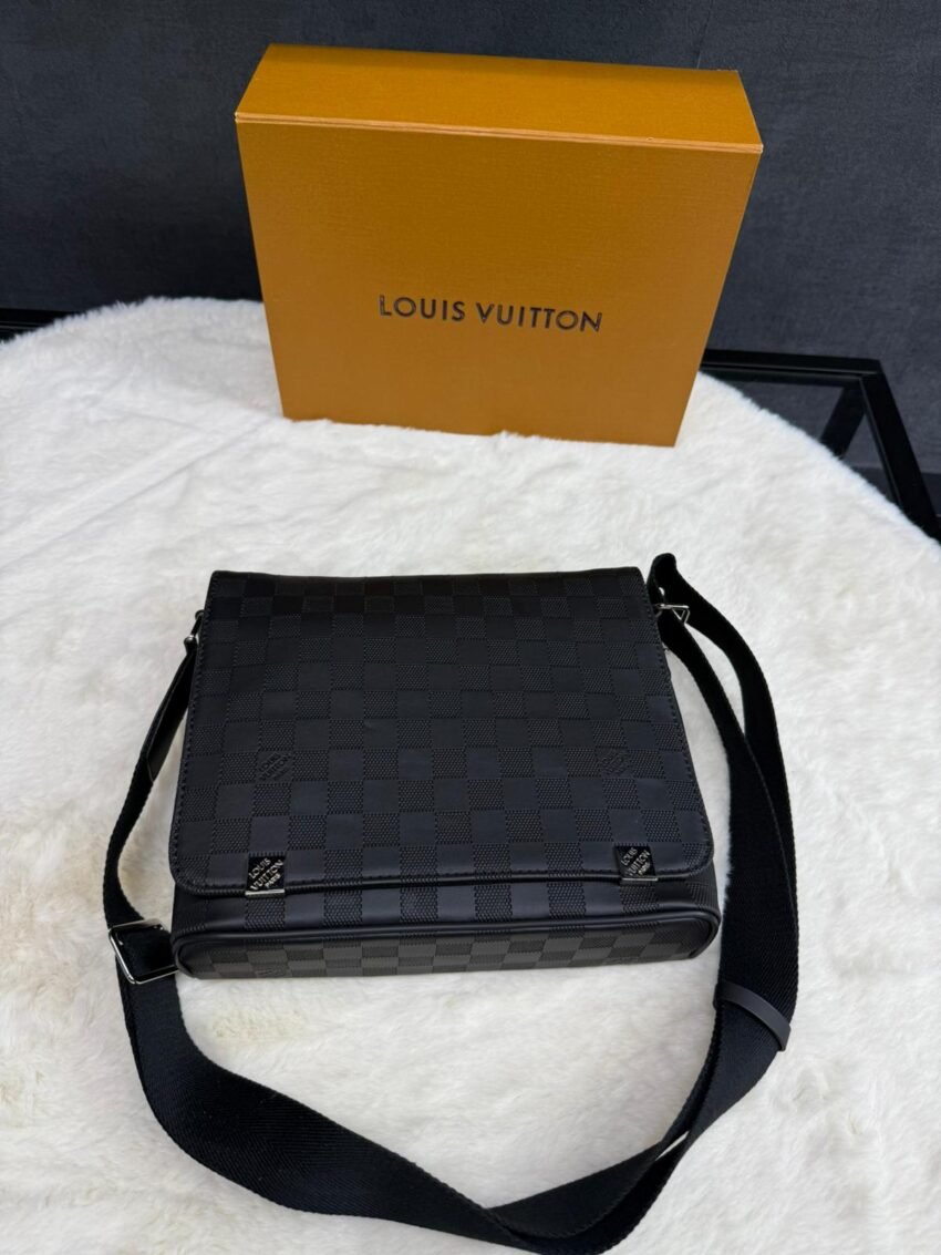 Louis Vuitton Trio Bag Black on Black Silver Blokjes - Afbeelding 3