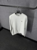Moncler Basic Logo Sweater Light Grey