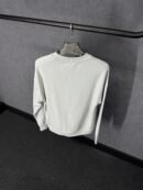 Moncler Basic Logo Sweater Light Grey