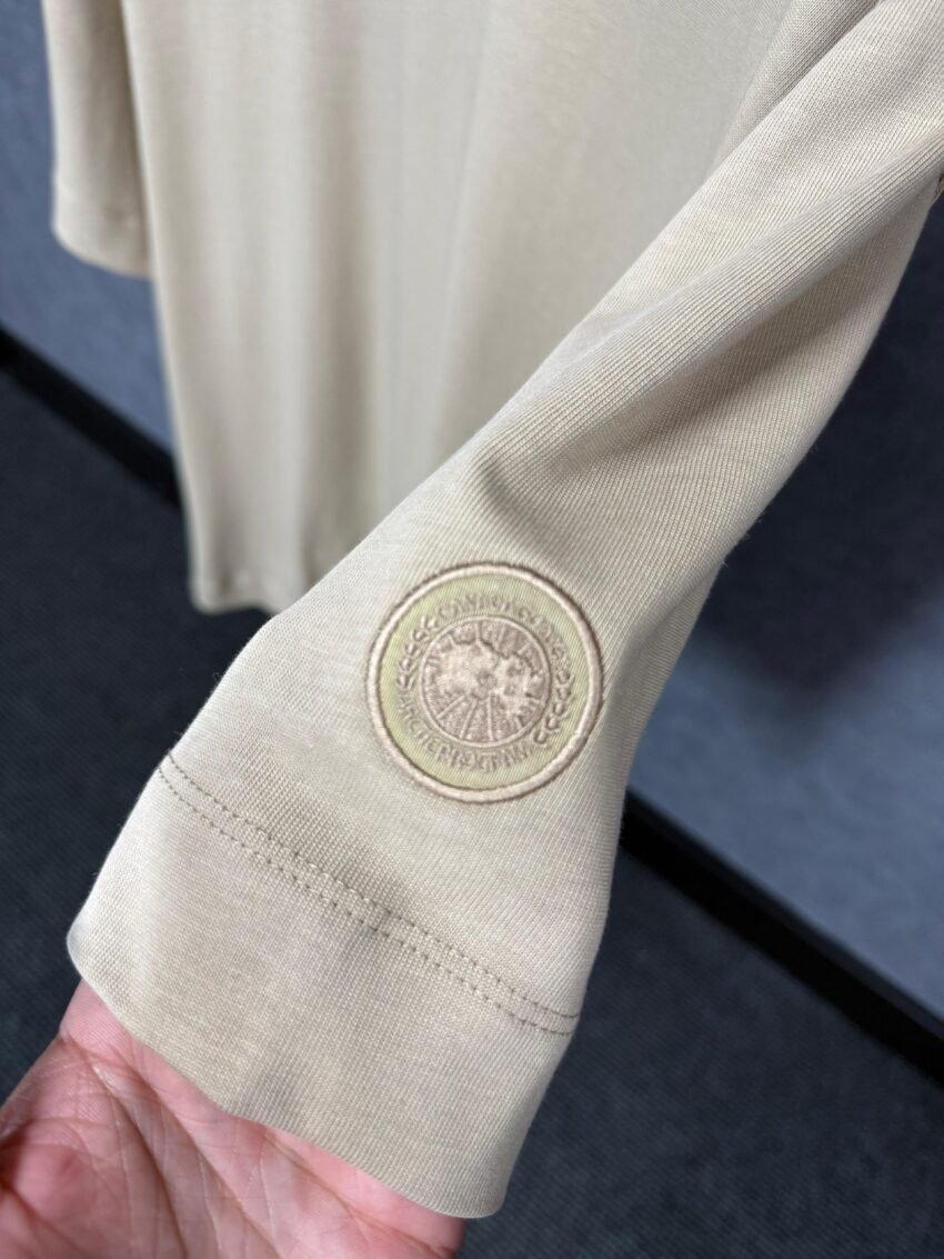 Canada Goose Beige T-Shirt Arm Logo - Afbeelding 3