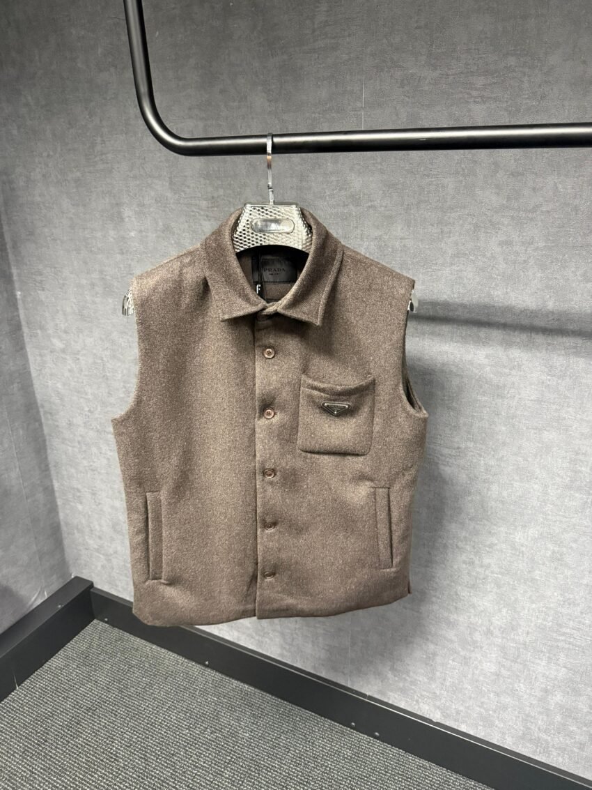 Prada Dark Brown Pocket Vest