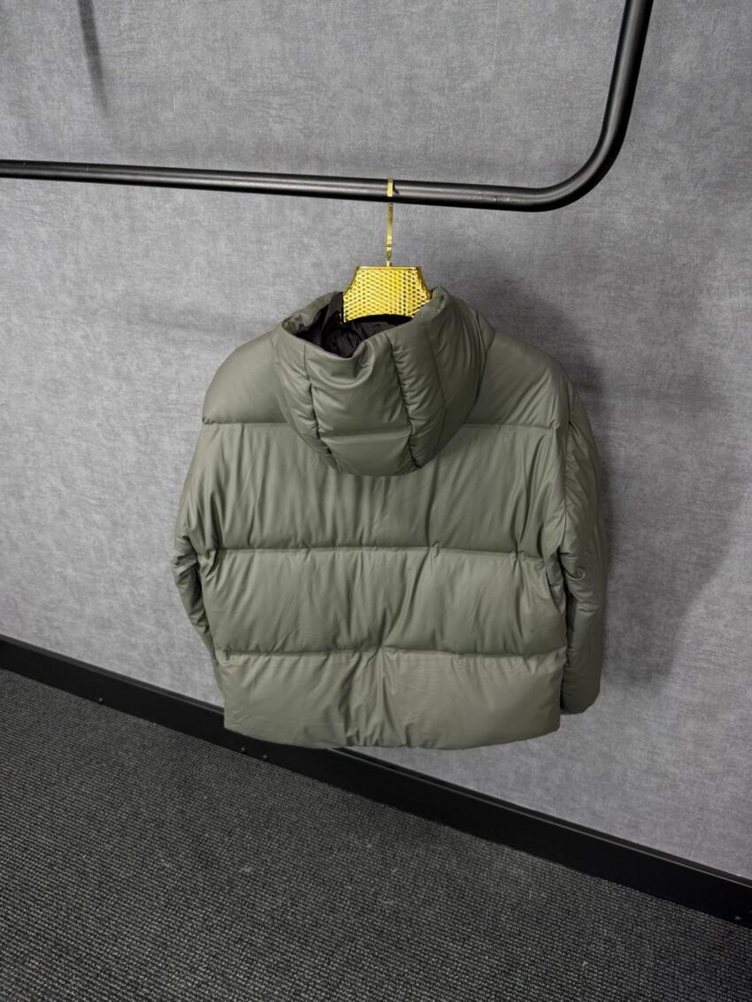 Prada Dark Grey Re-Nylon Hooded Puffer Jacket High Quality - Afbeelding 5