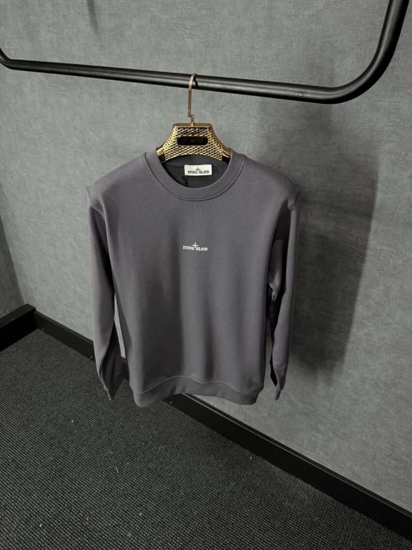 Stone Island Mid Logo Sweater Grey