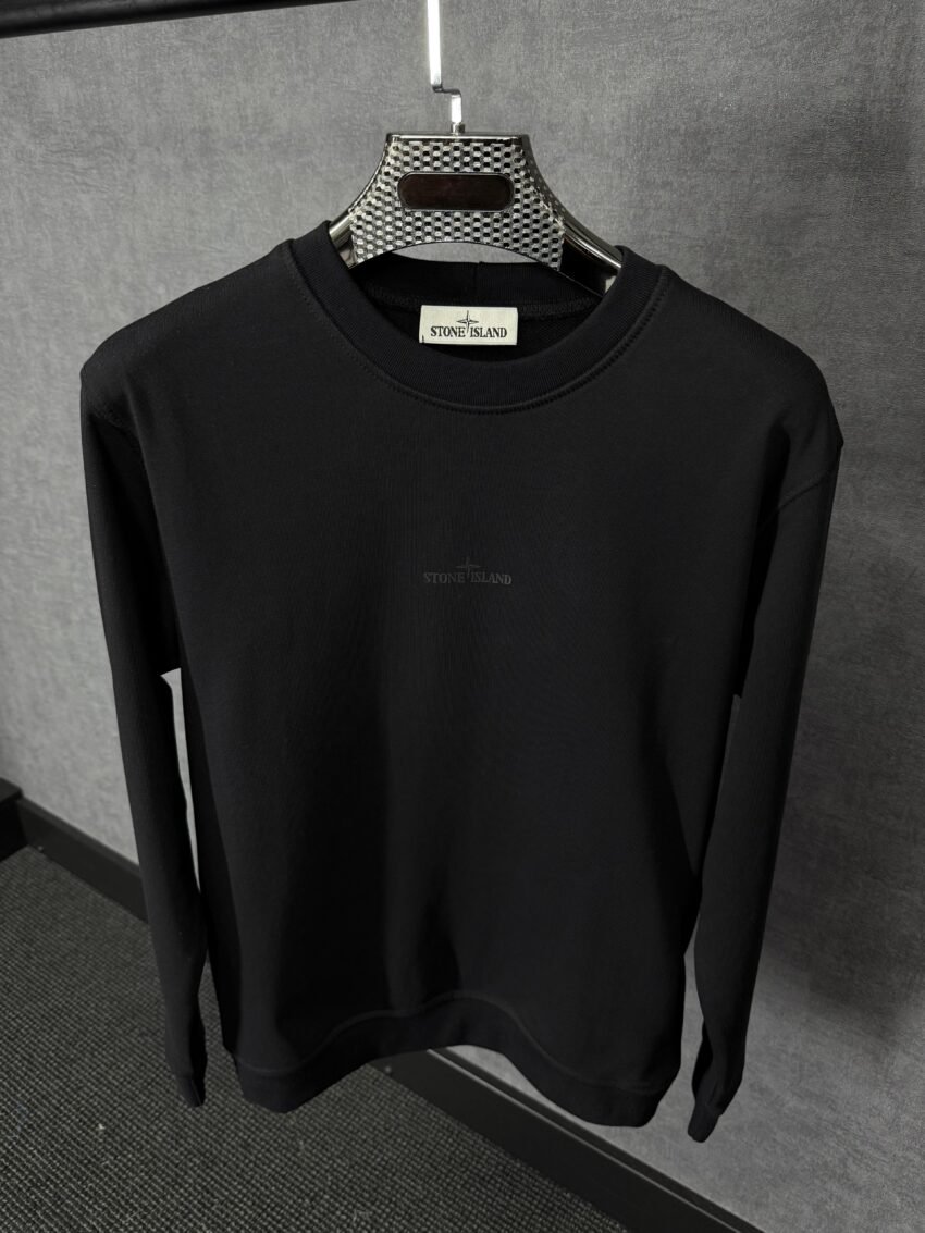 Stone Island Mid Logo Sweater Black - Afbeelding 2