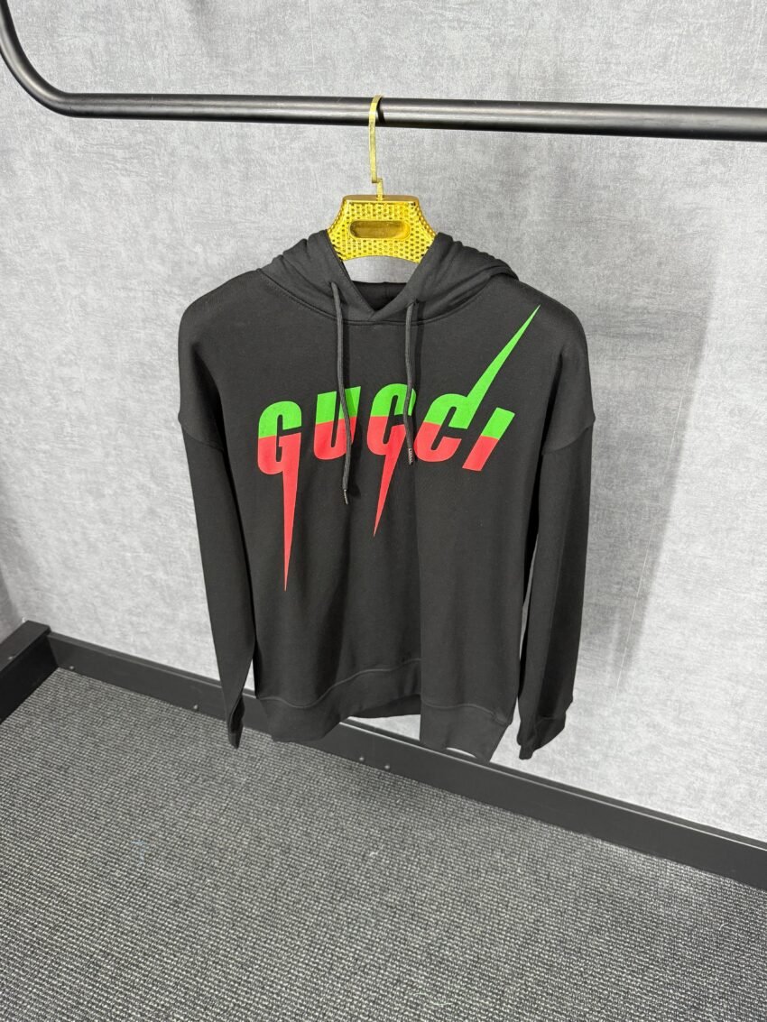 Gucci Black Red Green Logo Hoody
