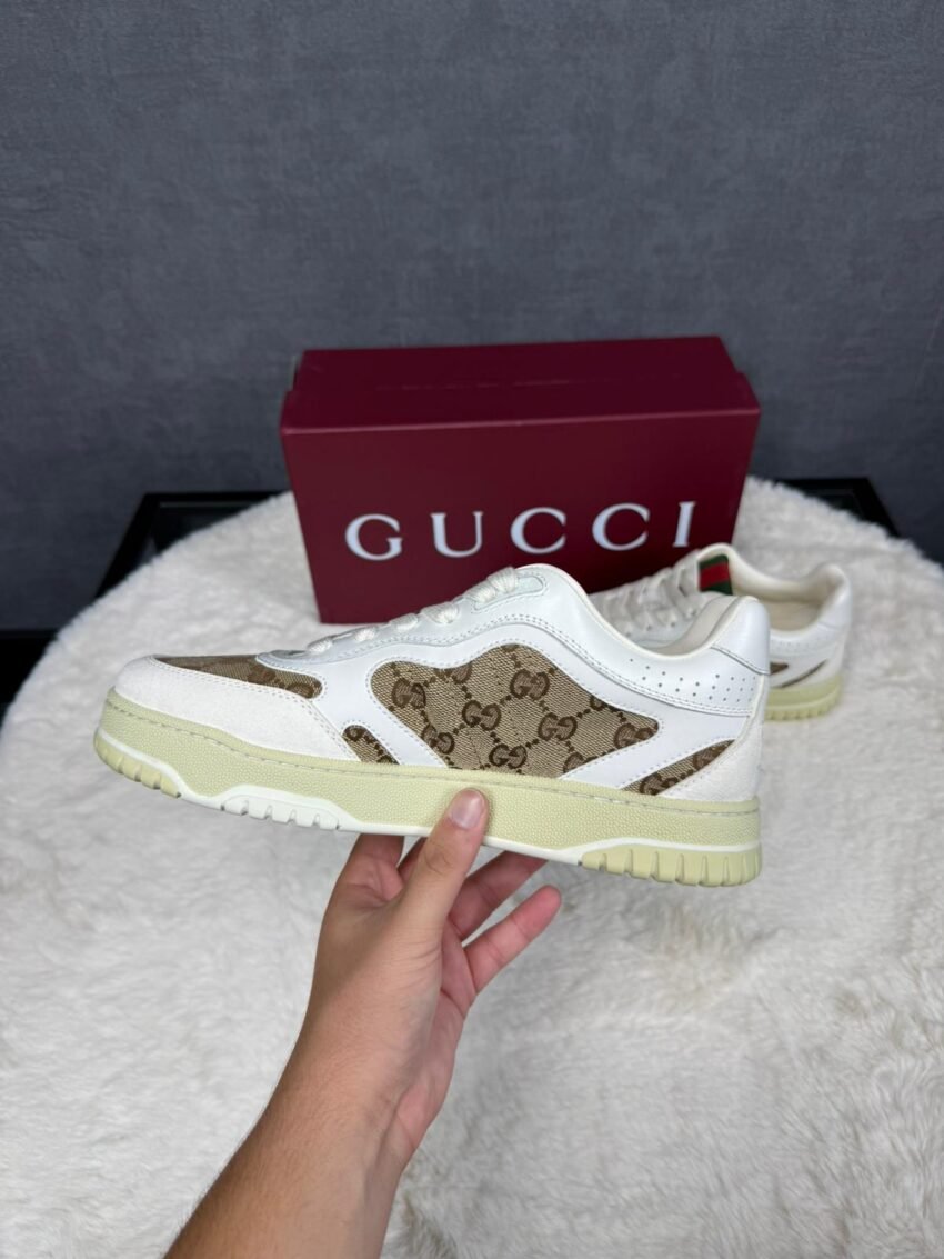 Gucci Sneakers White on White Patroon - Afbeelding 6