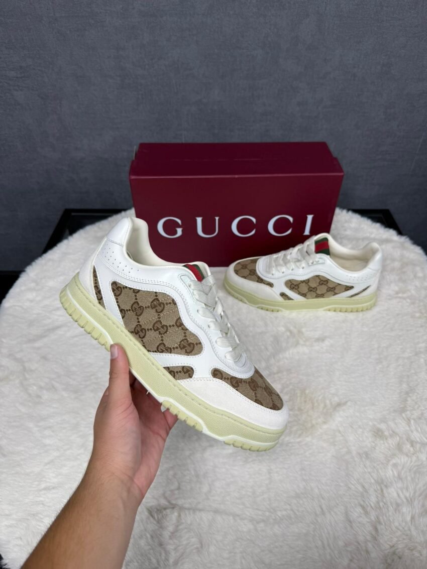 Gucci Sneakers White on White Patroon
