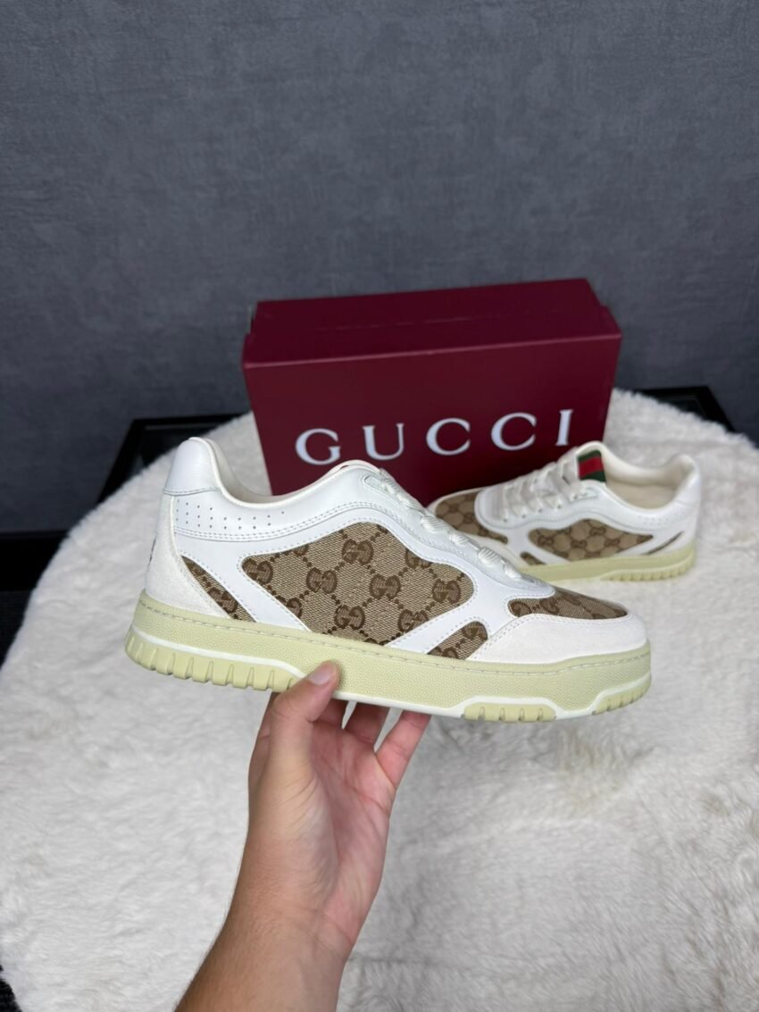 Gucci Sneakers White on White Patroon - Afbeelding 2