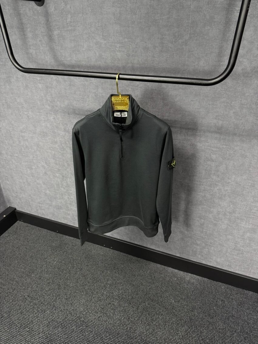 Stone Island Sweater Rits Antracite Grey